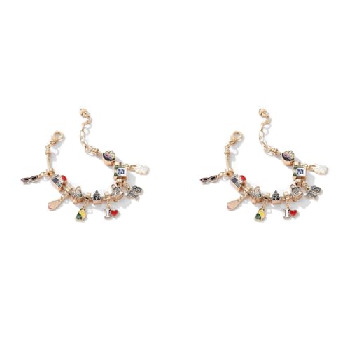 SANNIDHI® Taylor Charm Bracelet for Women Taylor Swift Merchandise Golden Bracelet for Teen Girls Fashion 1988 TS Enamel Album Inspired Friendship Bracelets for Music Lover Jewellery Gift 2PCS SANNIDHI® Taylor Charm Bracelet for Women Taylor Swift Merchandise Golden Bracelet for Teen Girls Fashion 1988 TS Enamel Album Inspired Friendship Bracelets for Music Lover Jewellery Gift 2PCS